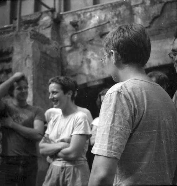 Colleagues watching