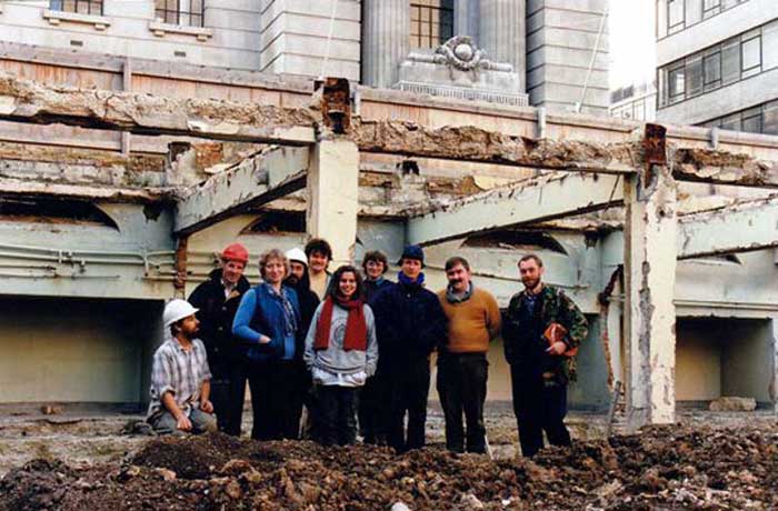 (From left to right):  Ryszard Bartkowiak, ?, Angela Simic, Dave Sankey, ? , Gill King, Val Griggs, Marek Ziebart, Tony Mackinder, Bruce Watson